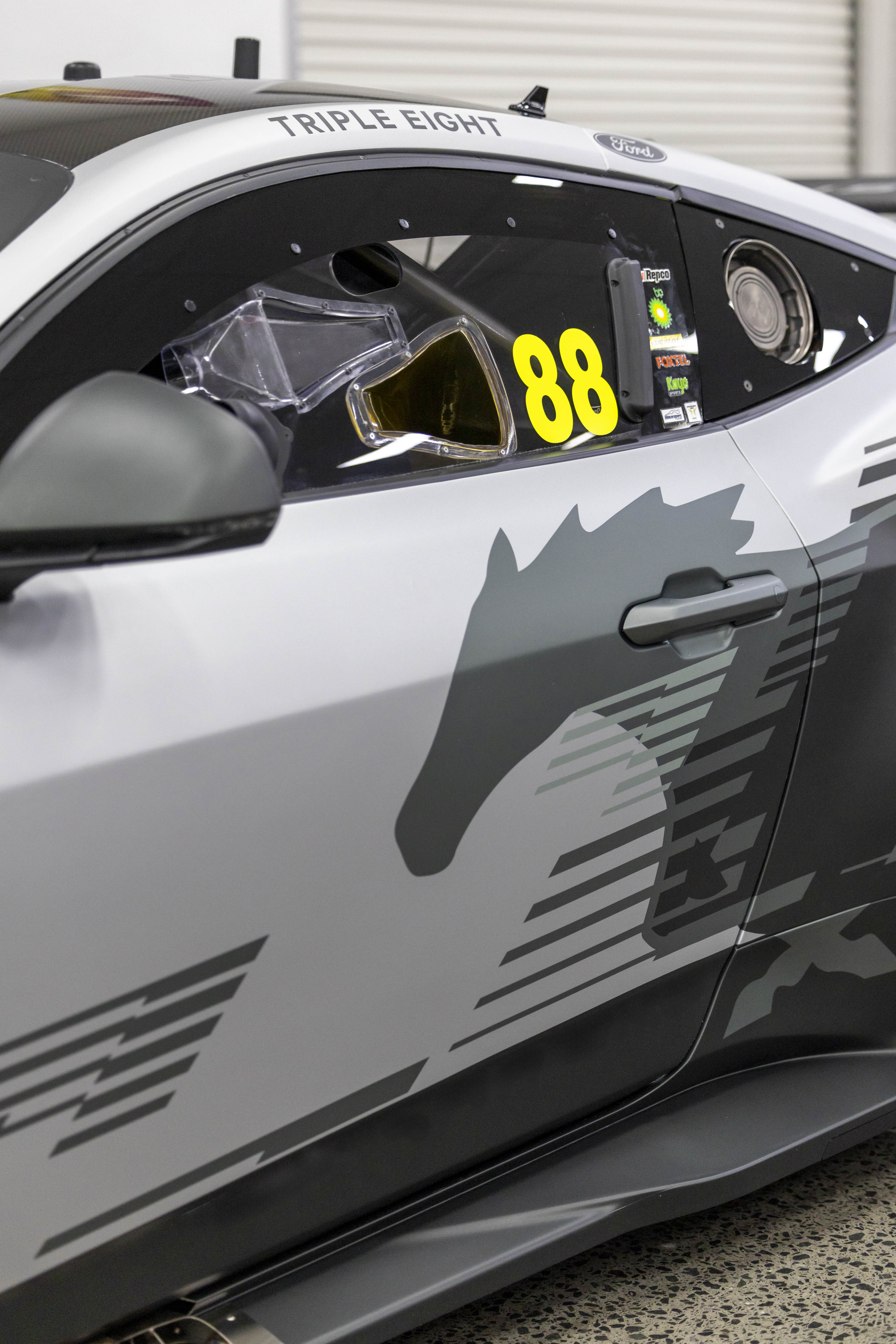 We've just completed the very first Triple Eight-built Ford Mustang Supercar, and it’s now prepped and ready for its journey to the United States for Supercars' mandated wind tunnel testing at the end of the year.